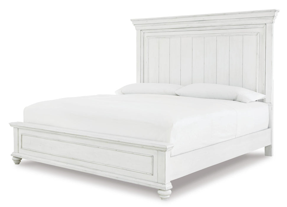 Kanwyn King Panel Bed with Mirrored Dresser - alternate view 4