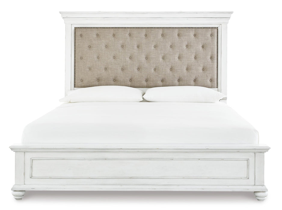 Kanwyn Queen Panel Bed with Mirrored Dresser, Chest and Nightstand - alternate view 3