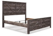 Wynnlow King Crossbuck Panel Bed with Mirrored Dresser, Chest and Nightstand - alternate view 5