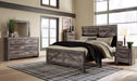 Wynnlow King Crossbuck Panel Bed with Mirrored Dresser, Chest and Nightstand - alternate view 2