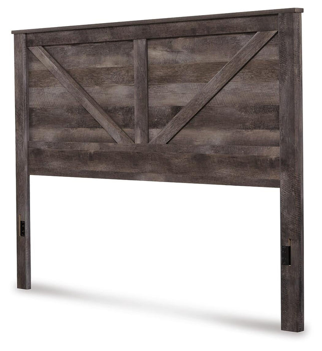 Wynnlow King Crossbuck Panel Bed with Mirrored Dresser, Chest and Nightstand - alternate view 8