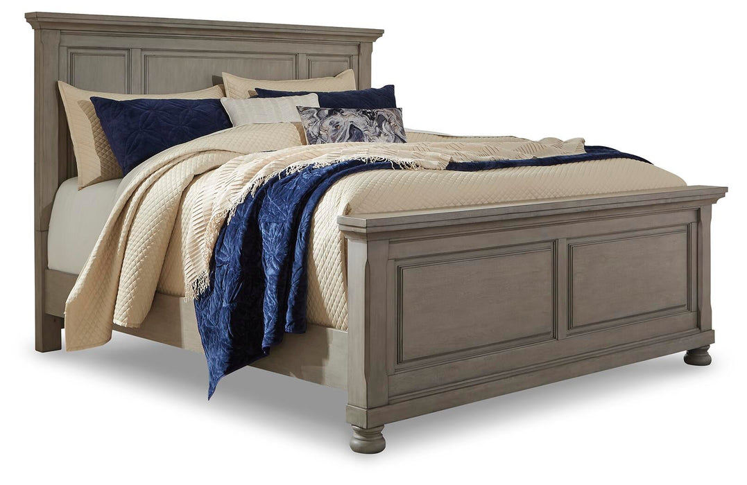 Lettner California King Panel Bed with Mirrored Dresser - alternate view 2