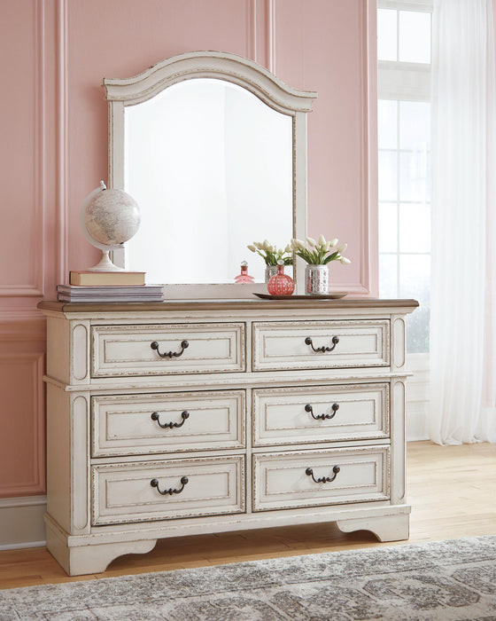 Realyn Twin Panel Bed with Mirrored Dresser - alternate view 5