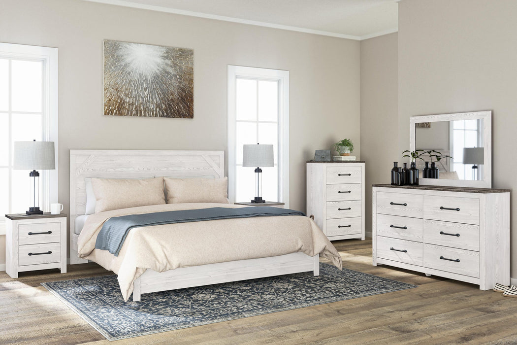 Gerridan King Panel Bed with Mirrored Dresser, Chest and Nightstand - alternate view 3