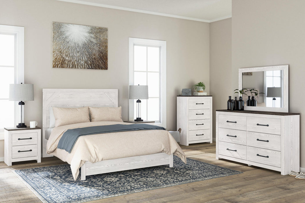 Gerridan Queen Panel Bed with Mirrored Dresser, Chest and Nightstand - alternate view 4