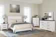 Gerridan Queen Panel Bed with Mirrored Dresser, Chest and Nightstand - alternate view 4