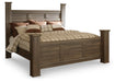 Juararo King Poster Bed with Mirrored Dresser and Nightstand - alternate view 2