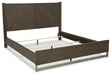 Arkenton King Panel Bed with Mirrored Dresser - alternate view 4