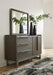 Arkenton King Panel Bed with Mirrored Dresser - alternate view 9