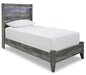 Baystorm Twin Panel Bed with Mirrored Dresser - alternate view 3