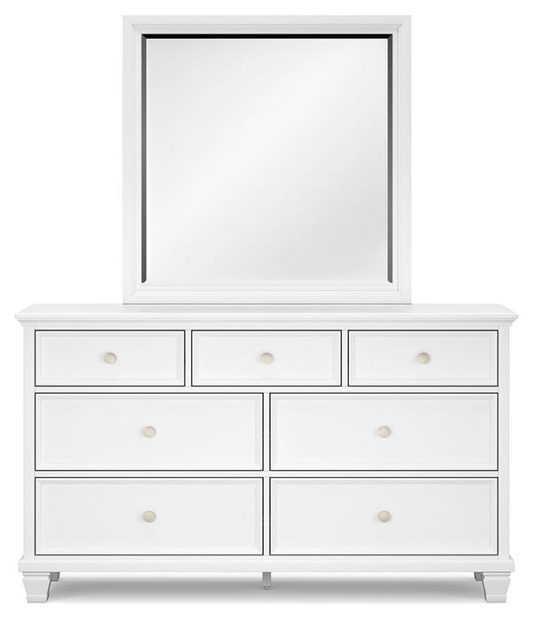 Fortman Queen Panel Bed with Mirrored Dresser and Nightstand - alternate view 4