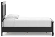Lanolee Twin Panel Bed with Mirrored Dresser - alternate view 12