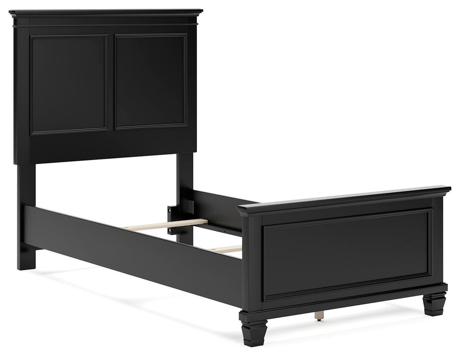 Lanolee Twin Panel Bed with Mirrored Dresser and Nightstand - alternate view 8