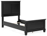 Lanolee Twin Panel Bed with Mirrored Dresser and Nightstand - alternate view 8