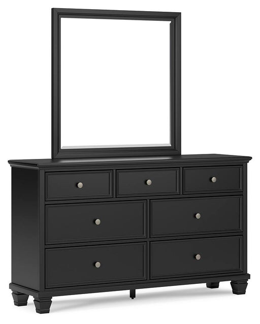 Lanolee Twin Panel Bed with Mirrored Dresser, Chest and Nightstand - alternate view 2