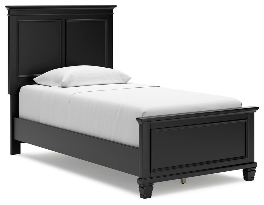 Lanolee Twin Panel Bed with Mirrored Dresser, Chest and Nightstand - alternate view 7