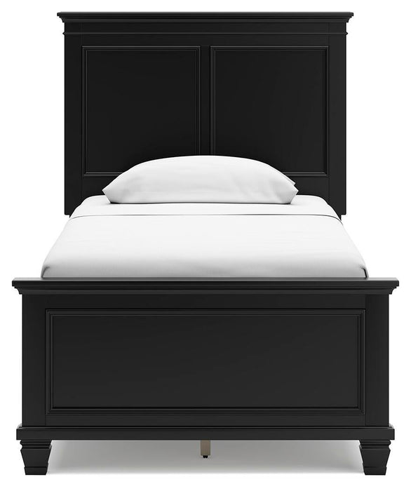 Lanolee Twin Panel Bed with Mirrored Dresser, Chest and Nightstand - alternate view 8