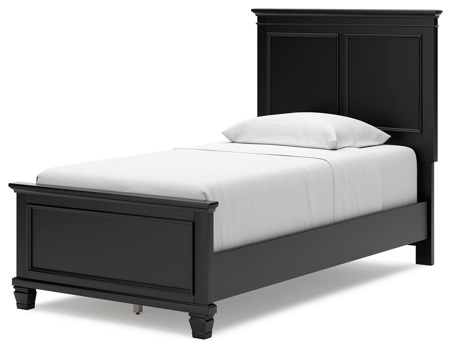 Lanolee Twin Panel Bed with Mirrored Dresser, Chest and Nightstand - alternate view 9