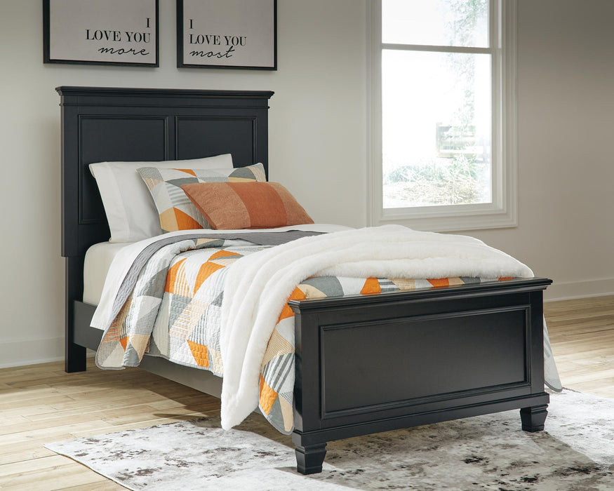 Lanolee Twin Panel Bed with Mirrored Dresser, Chest and Nightstand - alternate view 25