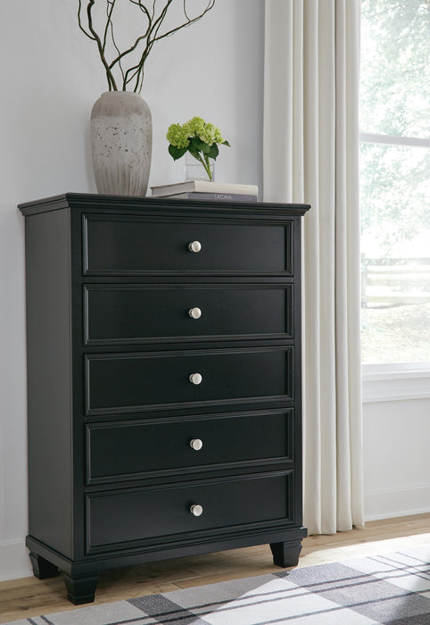Lanolee Twin Panel Bed with Mirrored Dresser, Chest and Nightstand - alternate view 26