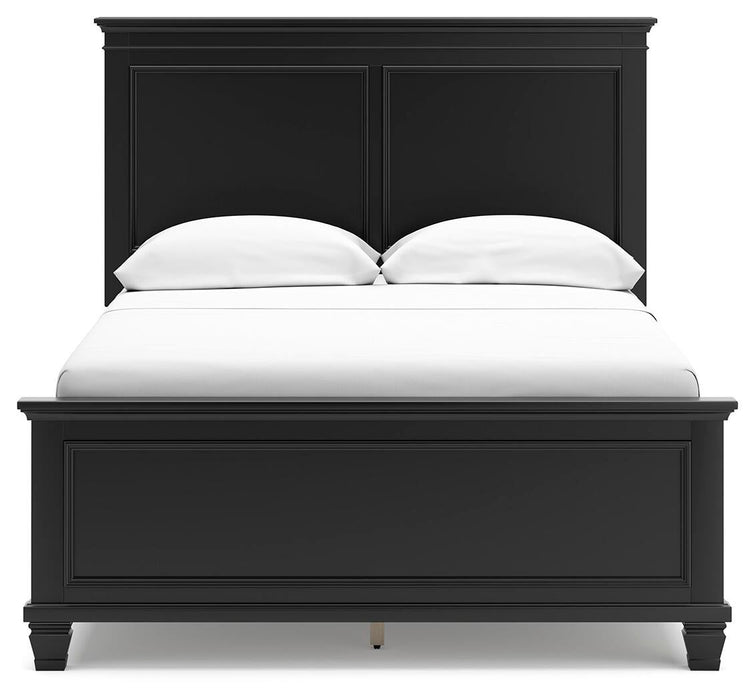 Lanolee Full Panel Bed with Mirrored Dresser - alternate view 6