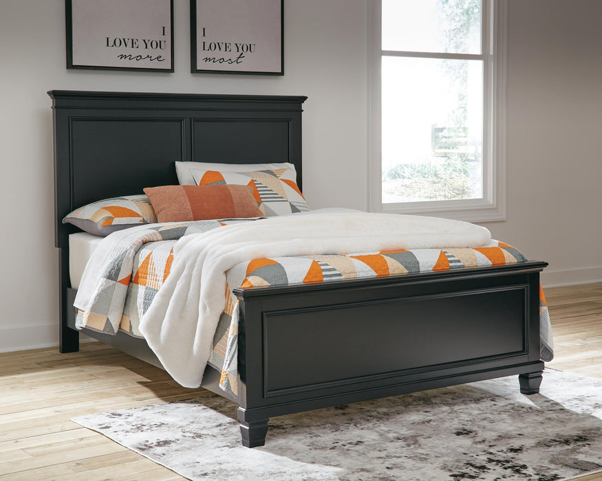 Lanolee Full Panel Bed with Mirrored Dresser - alternate view 11