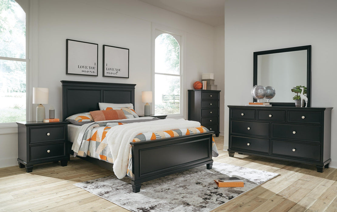 Lanolee Full Panel Bed with Mirrored Dresser, Chest and Nightstand - alternate view 23
