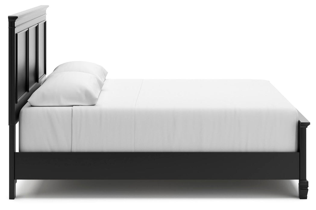 Lanolee King Panel Bed with Mirrored Dresser - alternate view 12