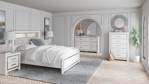 Altyra Queen Panel Bookcase Bed with Mirrored Dresser - alternate view 2