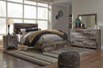 Derekson Queen Panel Bed with 2 Storage Drawers with Mirrored Dresser and Nightstand - alternate view 2