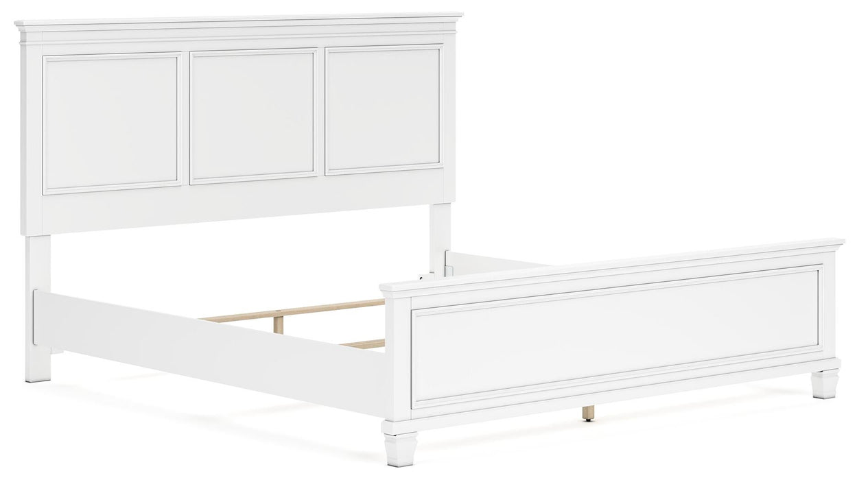 Fortman King Panel Bed with Mirrored Dresser - alternate view 9