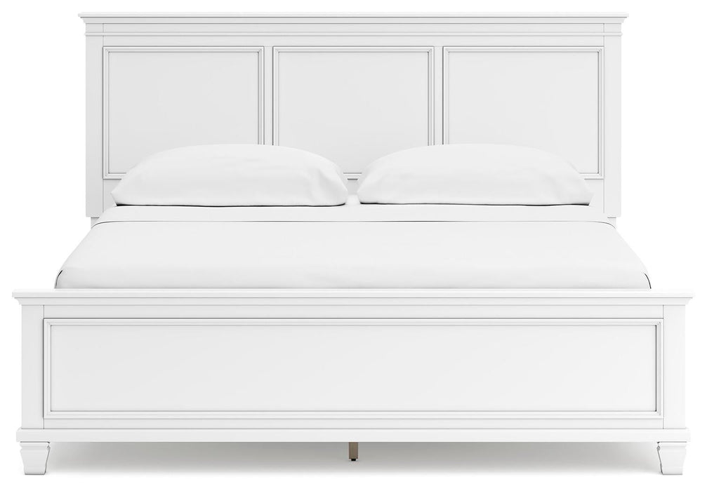 Fortman California King Panel Bed with Mirrored Dresser and Nightstand - alternate view 9