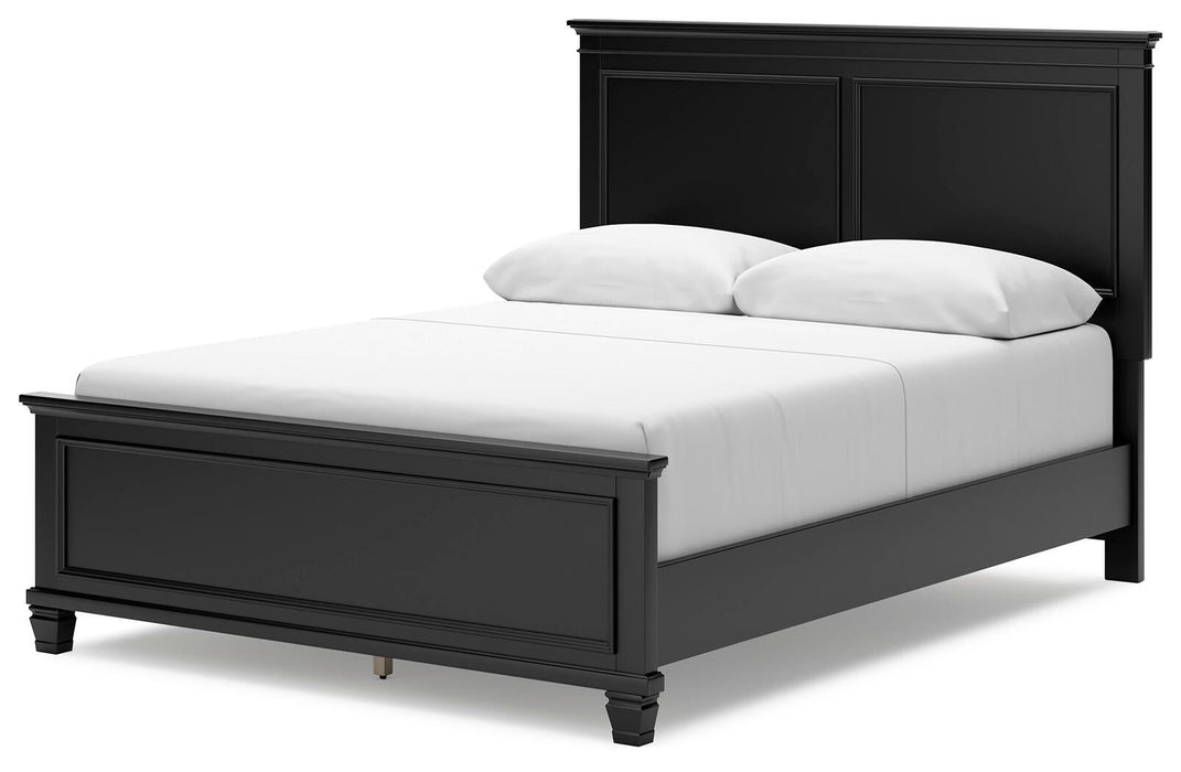 Lanolee Queen Panel Bed with Mirrored Dresser, Chest and Nightstand - alternate view 10