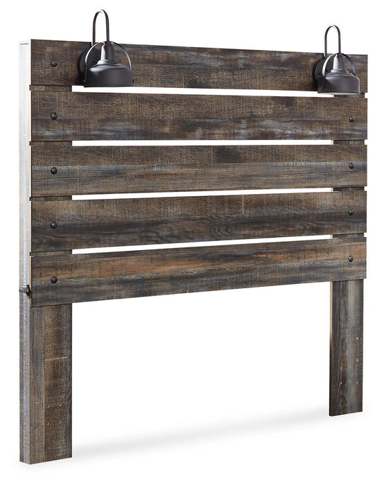 Drystan Queen Panel Headboard Bed with Mirrored Dresser, Chest and Nightstand - alternate view 5