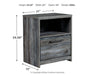 Baystorm Full Panel Bed with Mirrored Dresser and Nightstand - alternate view 4