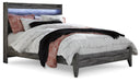 Baystorm Queen Panel Bed with Mirrored Dresser and Nightstand - alternate view 3