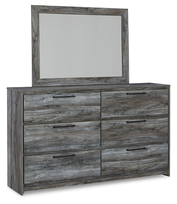 Baystorm Queen Panel Bed with Mirrored Dresser and Nightstand - alternate view 4