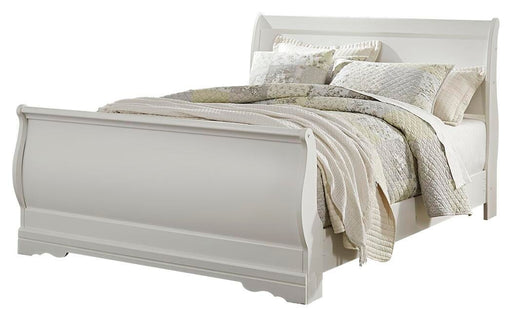 Anarasia Queen Sleigh Bed with Mirrored Dresser and Nightstand - alternate view 2