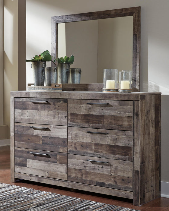 Derekson Queen Panel Bed with Mirrored Dresser and Nightstand - alternate view 5