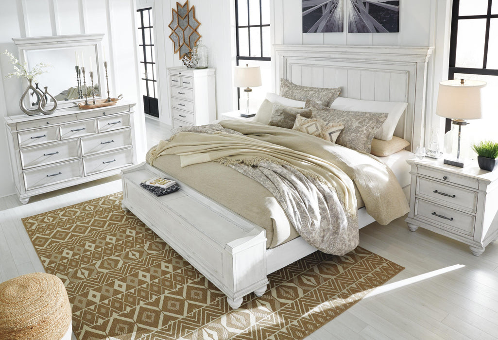 Kanwyn Queen Panel Bed with Storage with Mirrored Dresser, Chest and Nightstand - alternate view 6