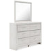 Altyra King Panel Bed with Mirrored Dresser - alternate view 2