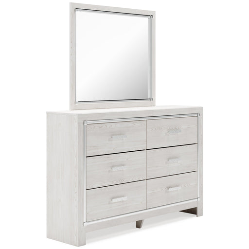 Altyra King Panel Bookcase Bed with Mirrored Dresser, Chest and Nightstand - alternate view 2