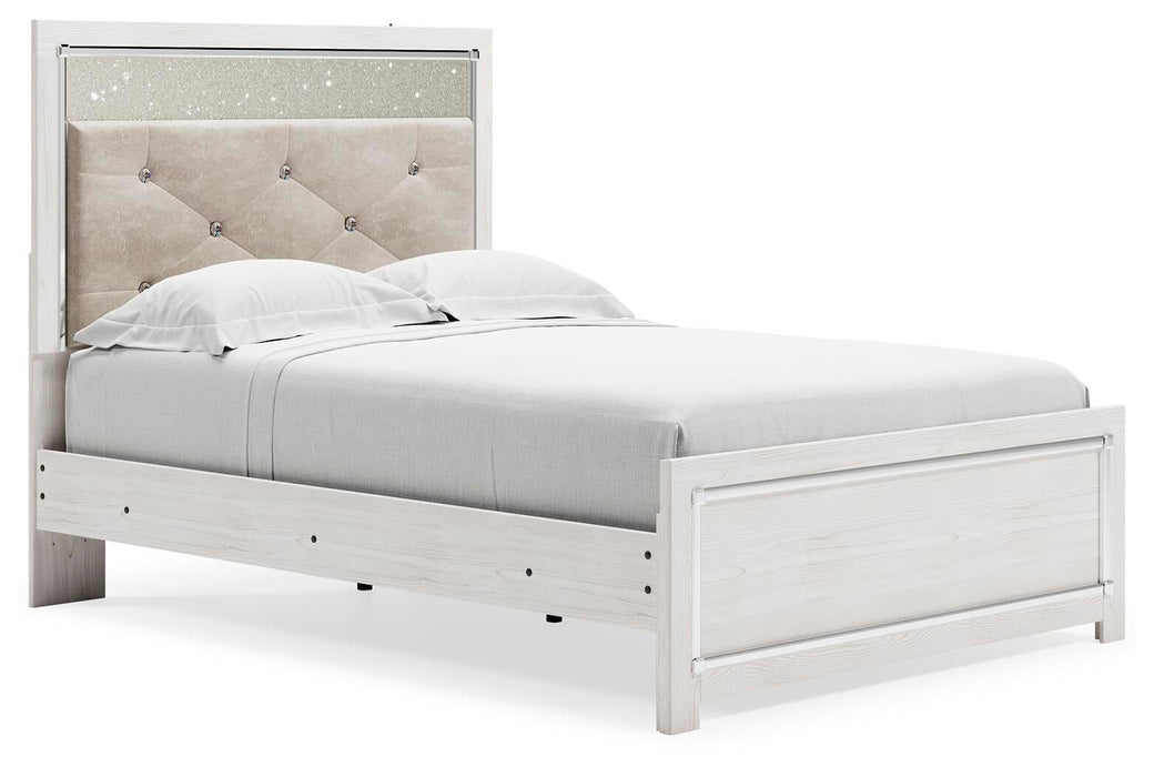 Altyra Full Panel Bed with Mirrored Dresser - alternate view 4