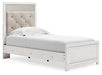 Altyra Twin Panel Bed with Mirrored Dresser - alternate view 3