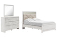 Altyra Full Panel Bed with Mirrored Dresser - alternate view 2