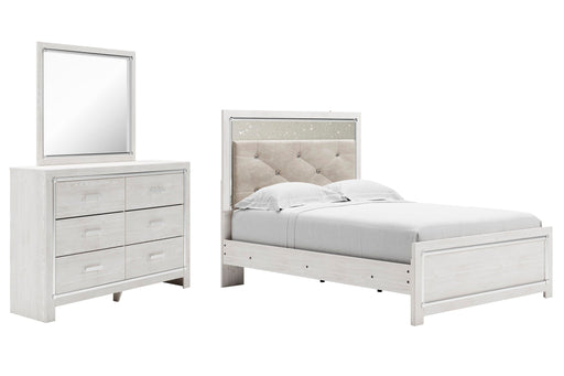 Altyra Full Panel Bed with Mirrored Dresser - alternate view 2