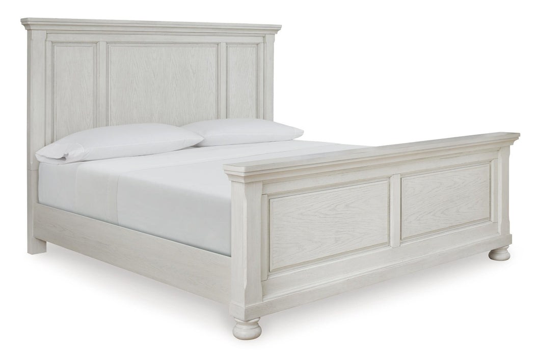 Robbinsdale Queen Panel Bed with Mirrored Dresser, Chest and Nightstand - alternate view 2