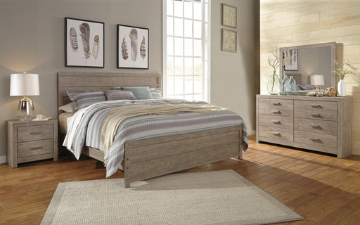 Culverbach King Panel Bed with Mirrored Dresser - alternate view 2