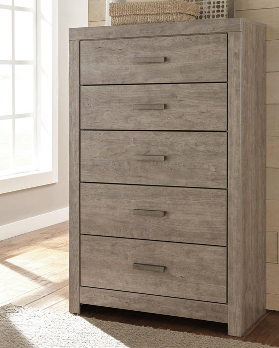 Culverbach Queen Panel Bed with Mirrored Dresser, Chest and Nightstand - alternate view 12