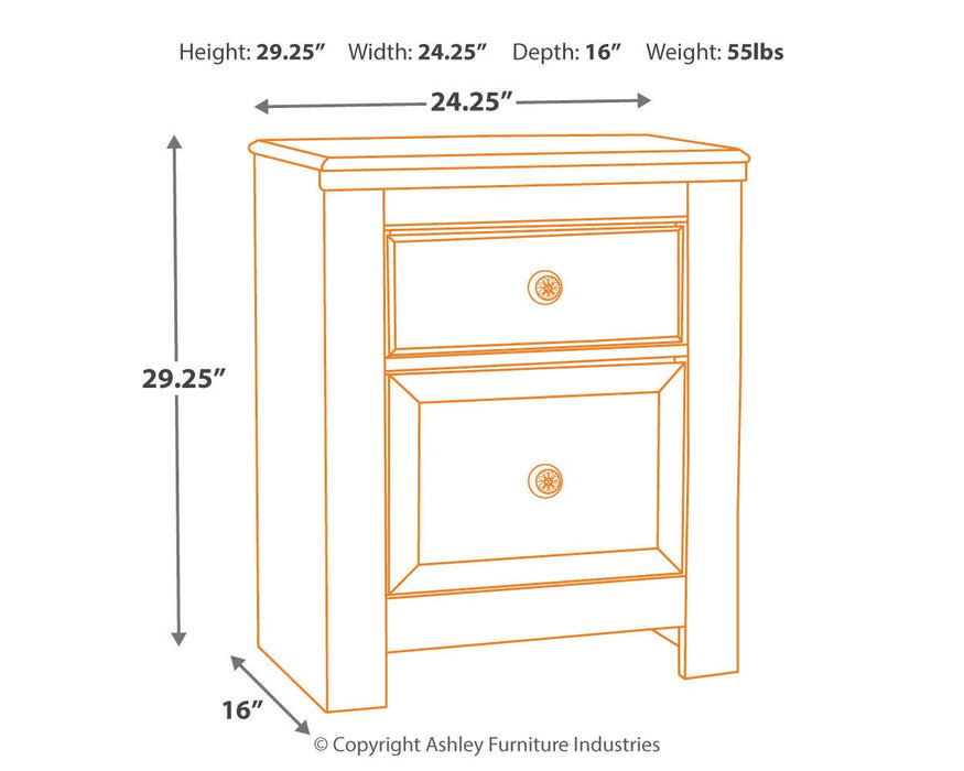 Paxberry Queen Panel Bed with Mirrored Dresser and Nightstand - alternate view 9
